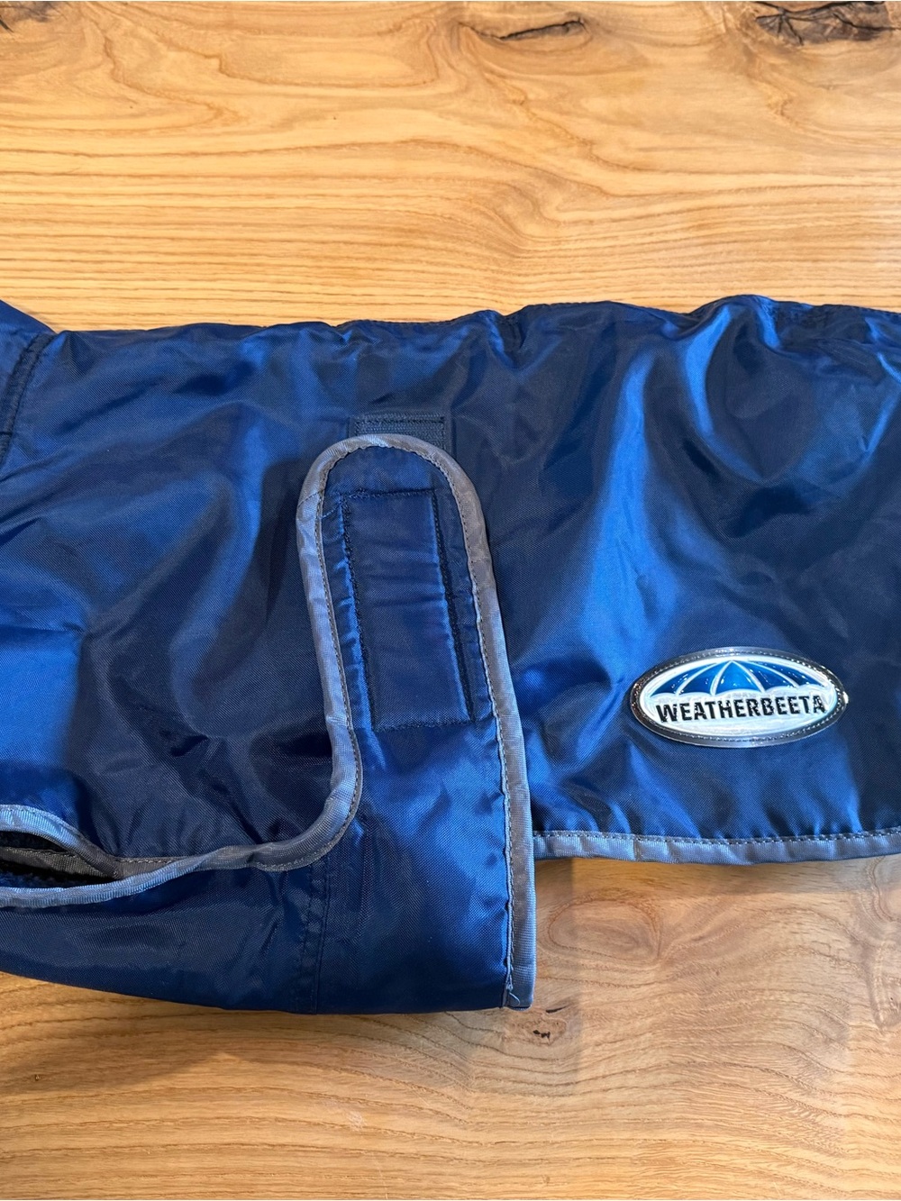 Navy Dog Rain Coat with Reflective Trim
